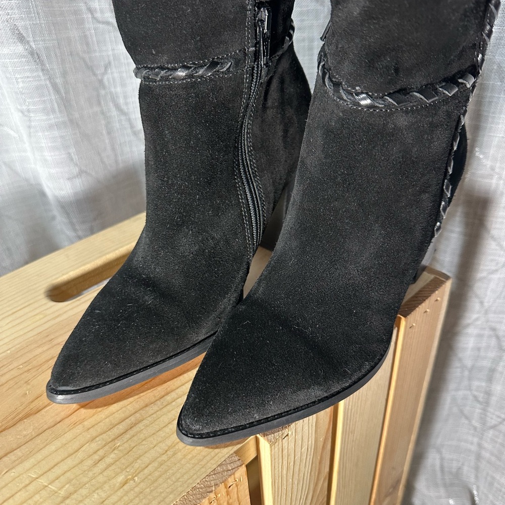 Free People Riley Whipstitch Tall Boots, 3” heel, Size 37/ 7 US EUC - Picture 12 of 12
